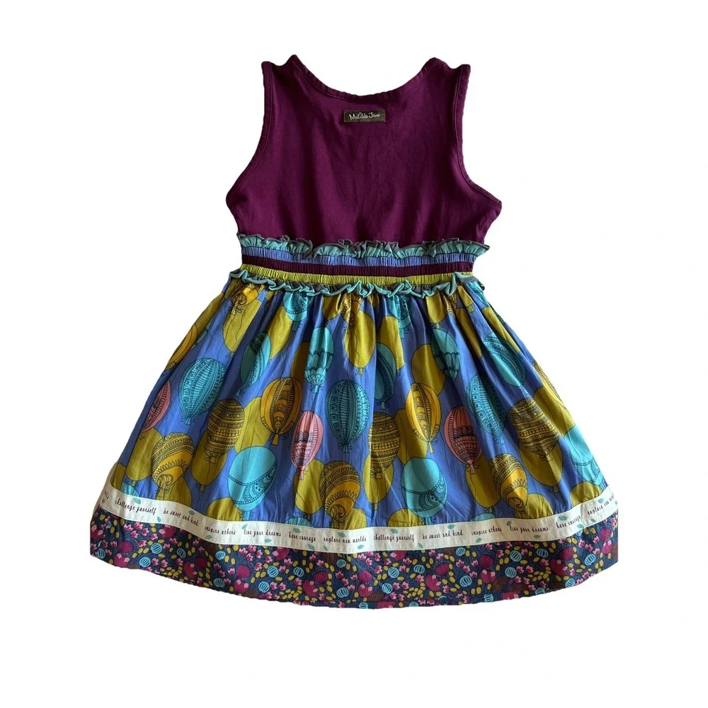 Matilda Jane Gypsy Blue Maggie Stew & Paint By Numbers Plum Dress‎ Sz 4 Set Of 2
